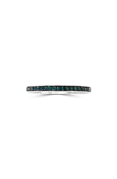 Effy Blue Diamond Stacking Ring In Metallic