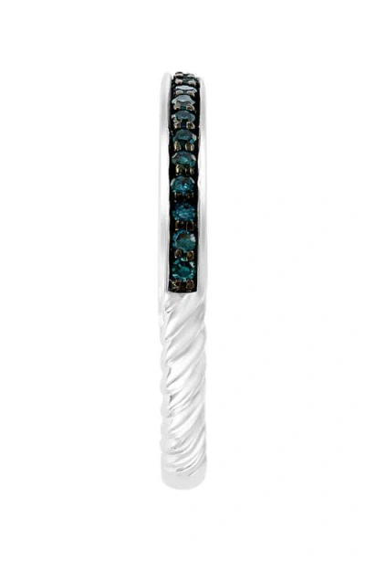 Effy Blue Diamond Stacking Ring In Metallic