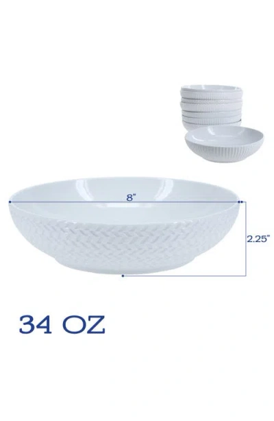 Bia Cordon Bleu Set Of 8 Assorted Textured Pasta Bowls In White