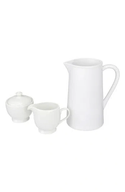 Bia Cordon Bleu Table Basics Pitcher, Sugar Bowl & Creamer Dish Set In White