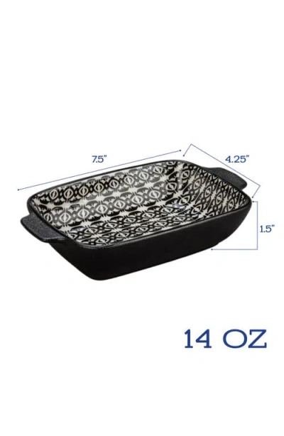 Bia Cordon Bleu Set Of 2 Bali Black Sand Geo Rectangular Baking Dishes In Black