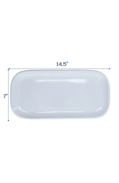 Bia Cordon Bleu Set Of 3 Assorted Impulse Rectangular Platters In Blue