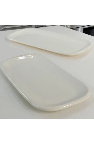 Bia Cordon Bleu Set Of 2 Assorted Impulse Rectangular Platters In Blue