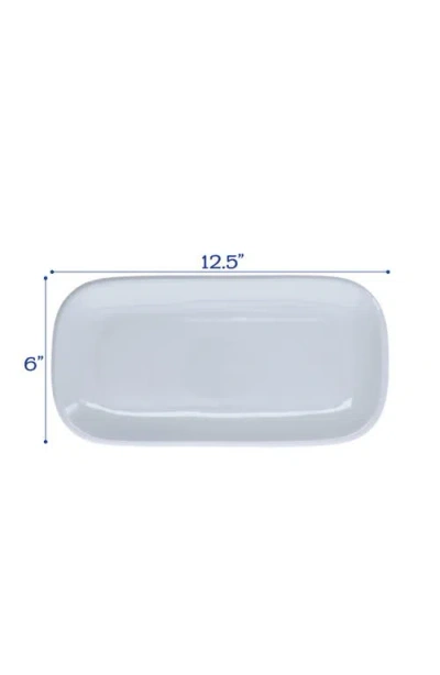 Bia Cordon Bleu Set Of 3 Assorted Impulse Rectangular Platters In Blue