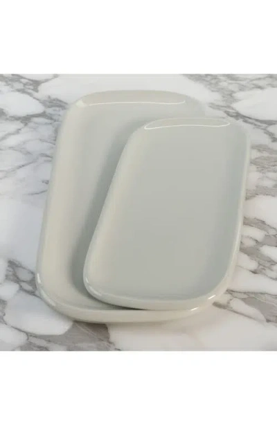 Bia Cordon Bleu Set Of 2 Assorted Impulse Rectangular Platters In Blue