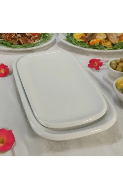 Bia Cordon Bleu Set Of 2 Assorted Impulse Rectangular Platters In Blue