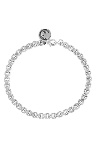 Effy Sterling Silver Textured Box Chain Bracelet In Metallic