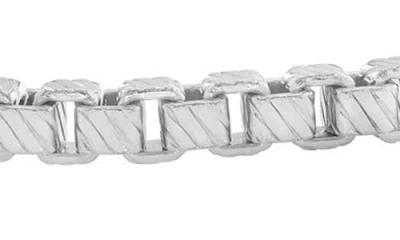 Effy Sterling Silver Textured Box Chain Bracelet In Metallic