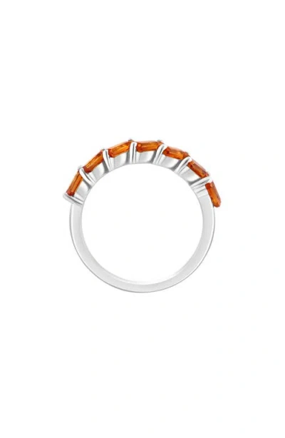 Effy Citrine Baguette Stacking Ring In Silver