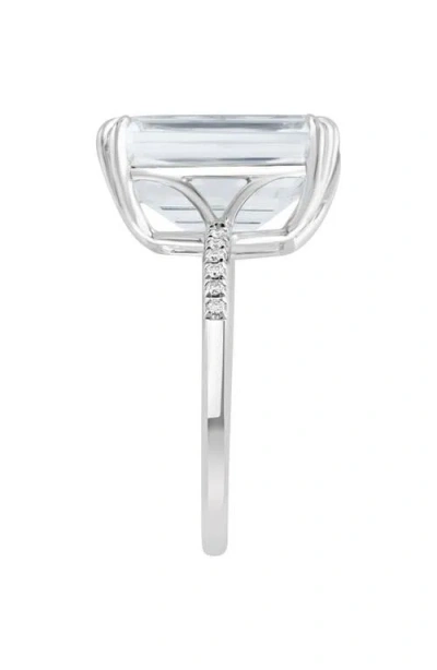 Effy Diamond & White Topaz Ring In Metallic
