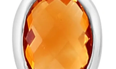 Effy Sterling Silver Oval Citrine Linear Drop Earrings In Multi