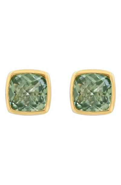 Effy Cushion Cut Green Amethyst Stud Earrings In Green