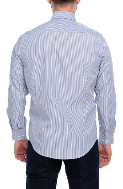 Vellapais Cosmos Slim Fit Cotton Dress Shirt In Blue