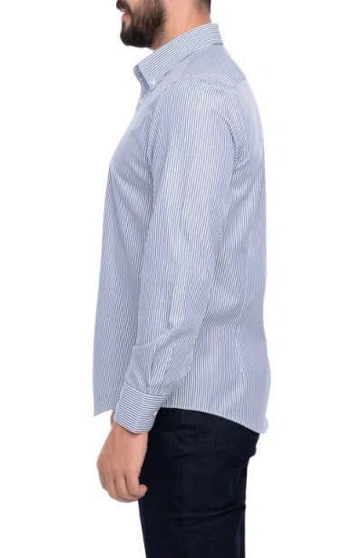 Vellapais Cosmos Slim Fit Cotton Dress Shirt In Blue