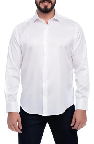 Vellapais Berwick Slim Fit Cotton Dress Shirt In White
