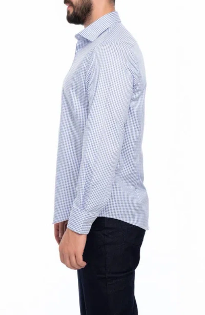 Vellapais Brooklyn Slim Fit Cotton Dress Shirt In Blue