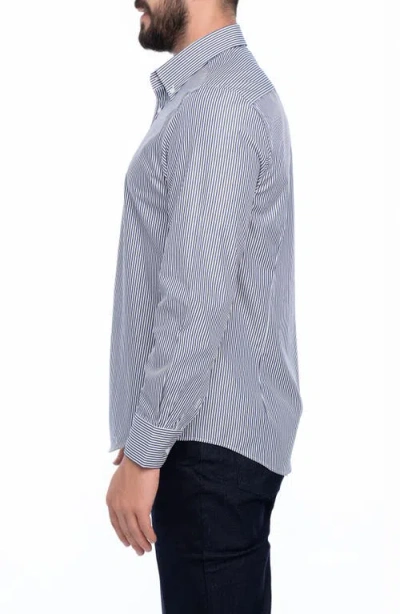 Vellapais Cosmos Slim Fit Cotton Dress Shirt In Blue