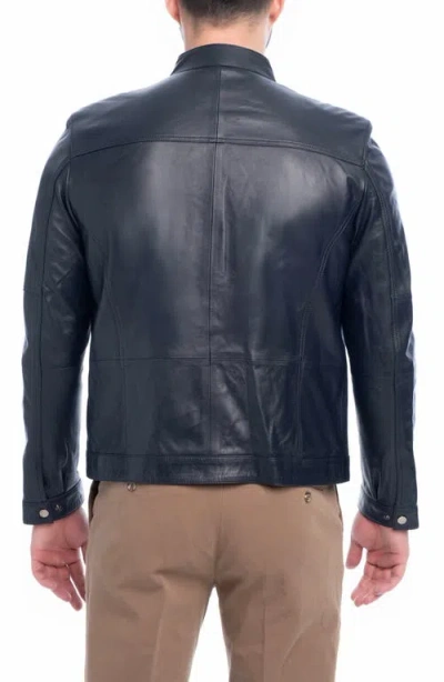 Vellapais Soft Leather Jacket In Blue