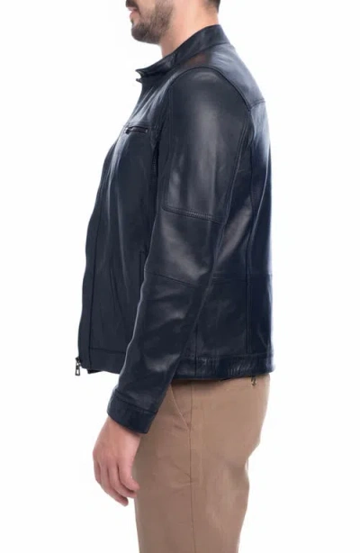 Vellapais Soft Leather Jacket In Blue