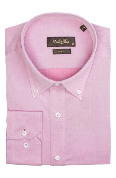 Vellapais Avalon Slim Fit Cotton Dress Shirt In Pink