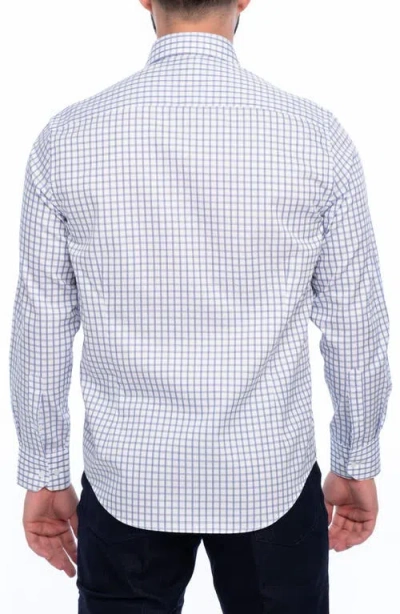 Vellapais Carlton Slim Fit Cotton Dress Shirt In Blue