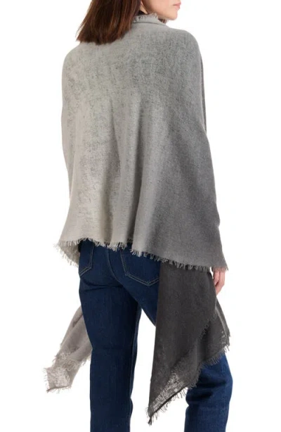 Amicale Dip Dye Cashmere Scarf In Gray