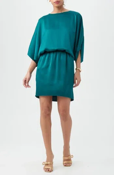 Trina Turk Manhattan Dropped Waist Dress In Green