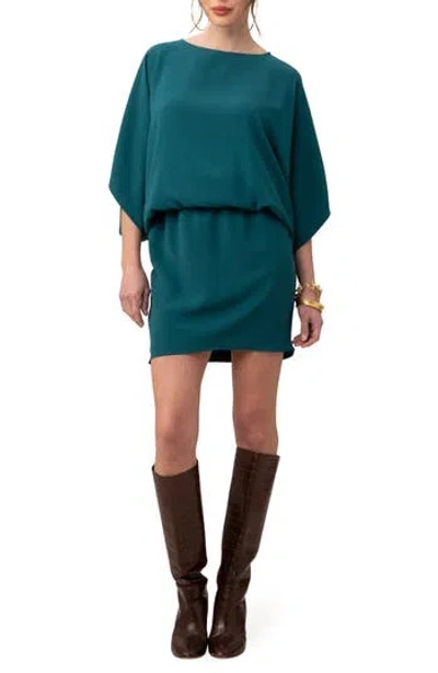 Trina Turk Manhattan Dropped Waist Dress In Green