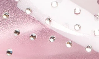 Stuart Weitzman Crystal-embellished Transparent Pumps In Pink