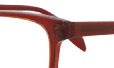 Alexander Mcqueen Mcqueen 53mm Rectangular Optical Glasses In Burgundy