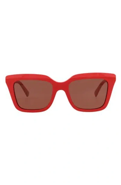 Alexander Mcqueen Mcqueen 53mm Square Sunglasses In Red