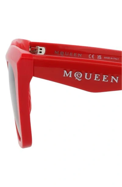 Alexander Mcqueen Mcqueen 53mm Square Sunglasses In Red