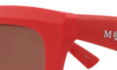 Alexander Mcqueen Mcqueen 53mm Square Sunglasses In Red