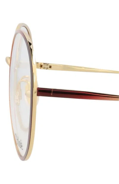 Chloé 56mm Round Optical Glasses In Brown