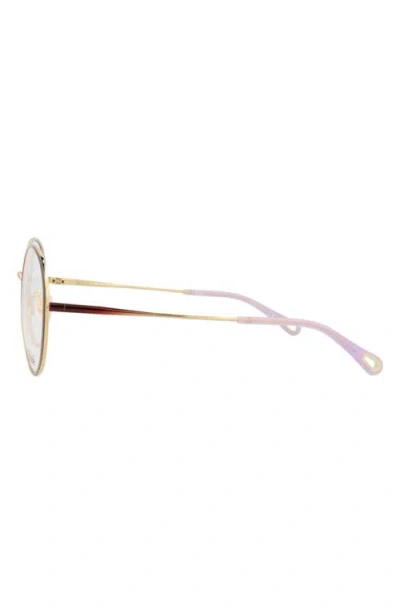 Chloé 56mm Round Optical Glasses In Brown