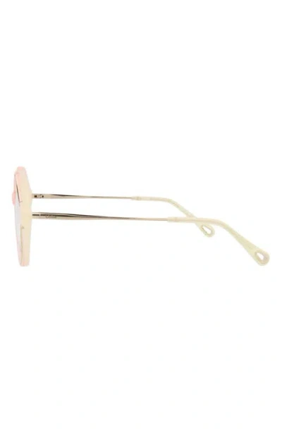 Chloé 52mm Round Optical Glasses In Pink