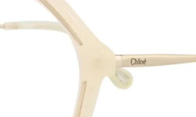 Chloé 52mm Round Optical Glasses In Pink