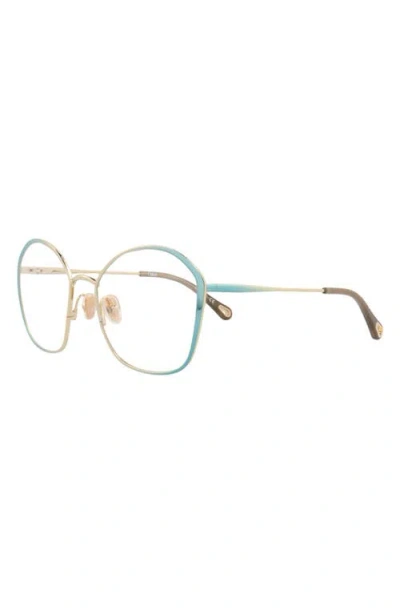 Chloé 53mm Round Optical Glasses In Blue