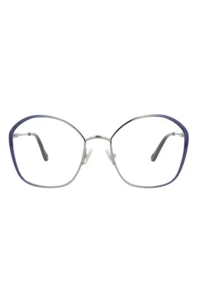 Chloé Round-frame Metal Optical Frames In Silver