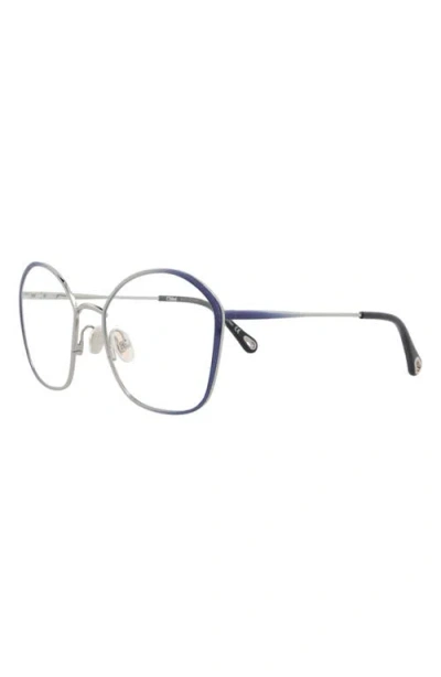 Chloé Round-frame Metal Optical Frames In Silver