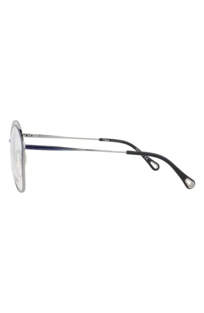 Chloé Round-frame Metal Optical Frames In Silver
