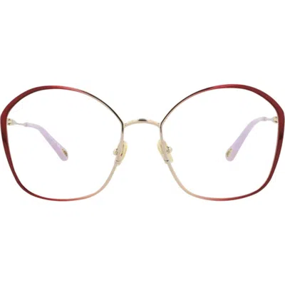 Chloé Square-frame Metal Optical Frames In Red