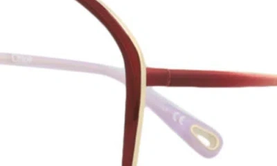 Chloé Square-frame Metal Optical Frames In Red