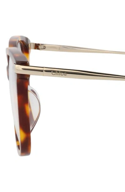 Chloé 54mm Rectangular Optical Glasses In Brown