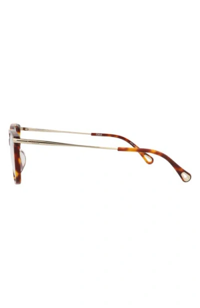 Chloé 54mm Rectangular Optical Glasses In Brown
