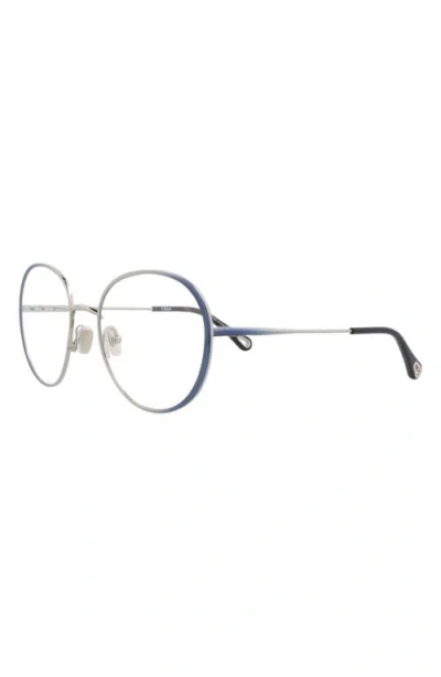 Chloé Round-frame Metal Optical Frames In Metallic