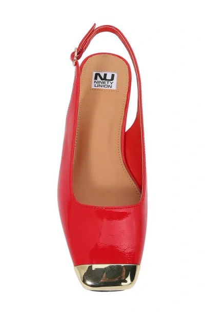 Ninety Union Empress Tipped Slingback Pump In Red