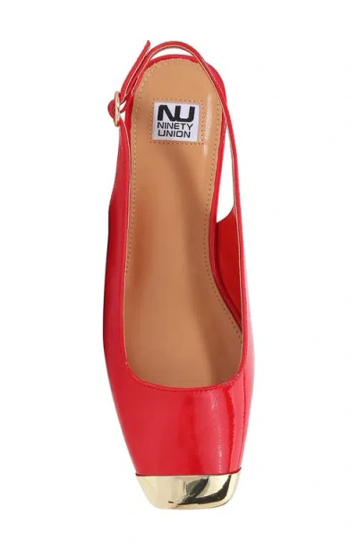 Ninety Union Empress Tipped Slingback Pump In Red
