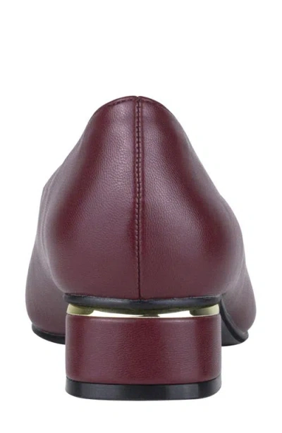 Ninety Union Eagle Tipped Square Toe Pump In Burgundy