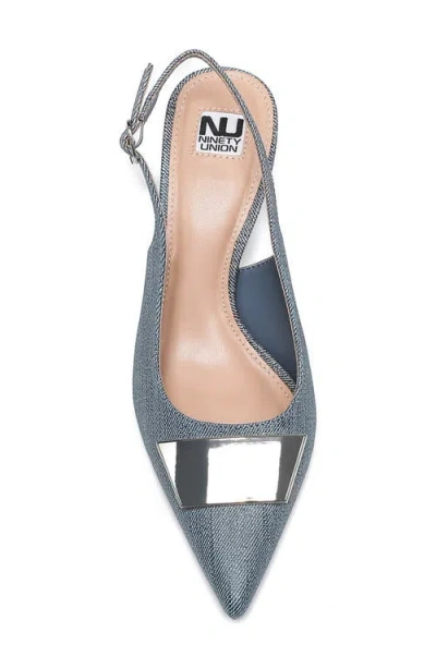 Ninety Union Lana Slingback Kitten Heel Pump In Blue